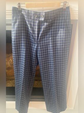 Women’s  Preppy Brooks Brothers Red Fleece Wool  Blue/Brown Striped Pants Sz - 6